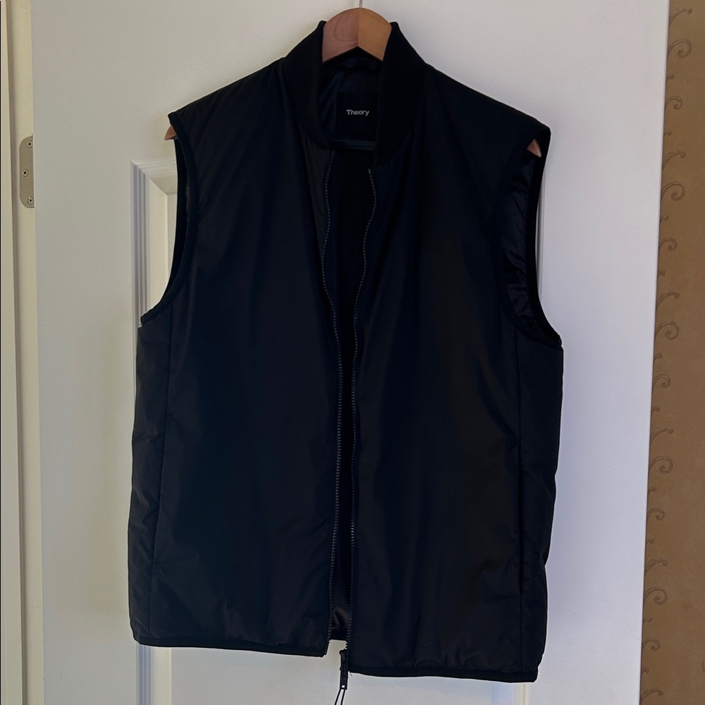 Theory Black Men's Sleeveless Puffer Vest size L